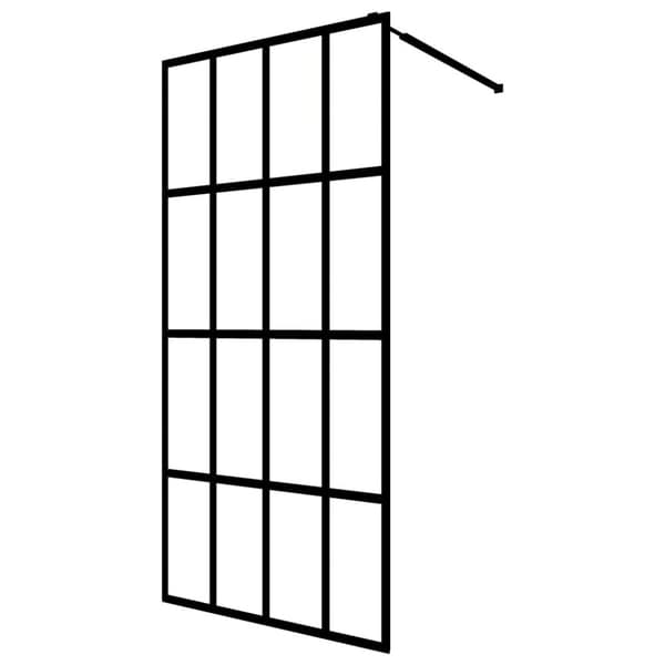 vidaXL Dusjskjerm frostet herdet glass 100x195 cm