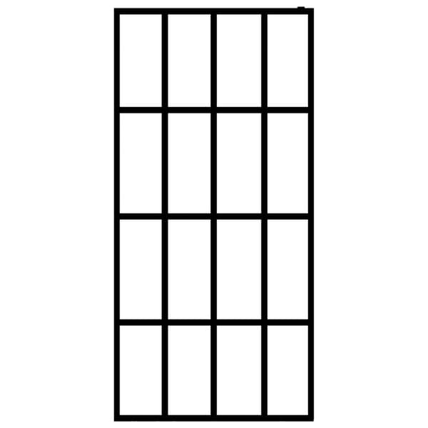 vidaXL bruseafskærmning 80x195 cm hærdet glas klart