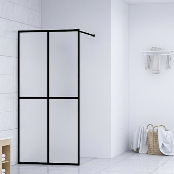 vidaXL bruseafskærmning 80x195 cm hærdet glas matteret