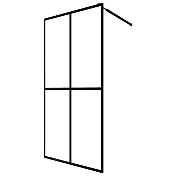 vidaXL bruseafskærmning 140x195 cm hærdet glas matteret