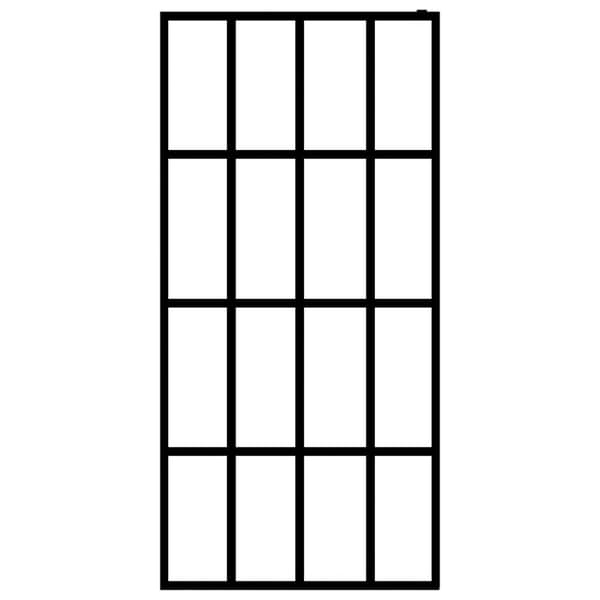 vidaXL Duschvägg till duschkabin härdat frostat glas 90x195 cm