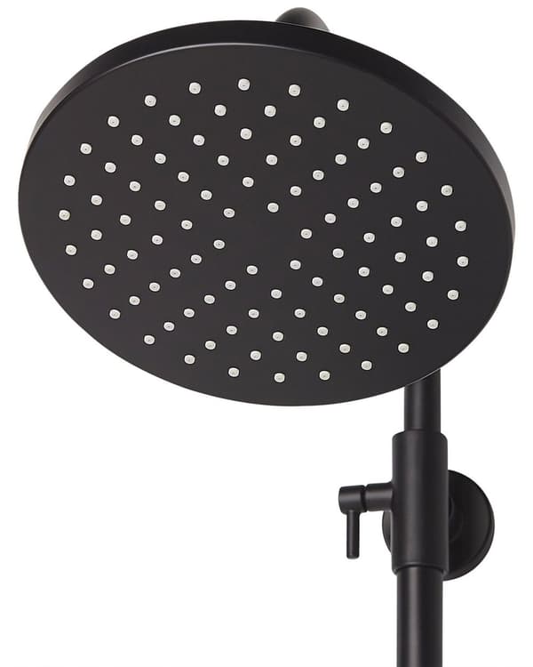 Blandare Duschset Svart Mässing med Vattenfallsfunktion Glans Finish Glamour Modern