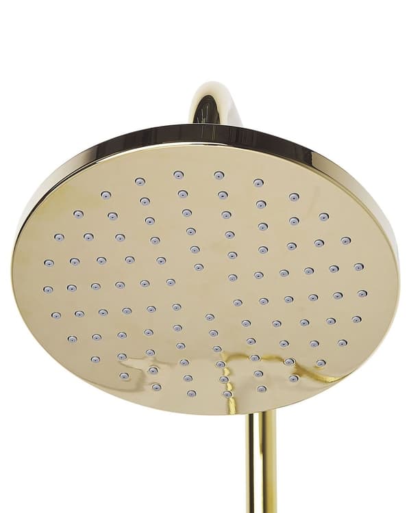 Blandare Duschset Guld Mässing med Vattenfallsfunktion Glans Finish Glamour Modern