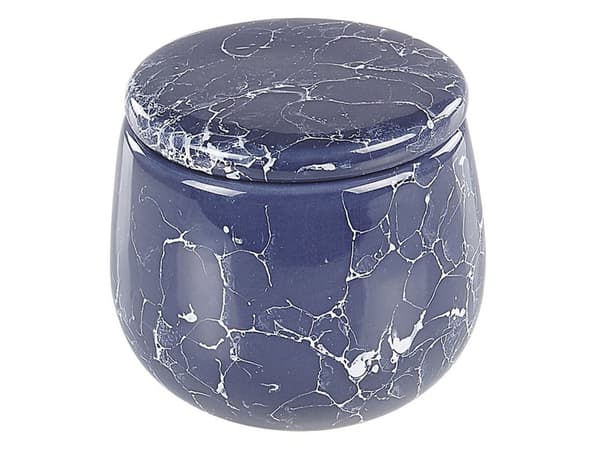 Badrumstillbehörsset Blå marmor Keramik Glam Glamour Tvålpump Toalettborste med hållare