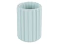 Miniatyrbillede 6 af 9: Badeværelsestilbehør Sæt Blå og Sølv Blank Keramik Krus Børsteholder Toiletbørste Sæbedispenser og Skål i Minimalistisk Skandinavisk Design