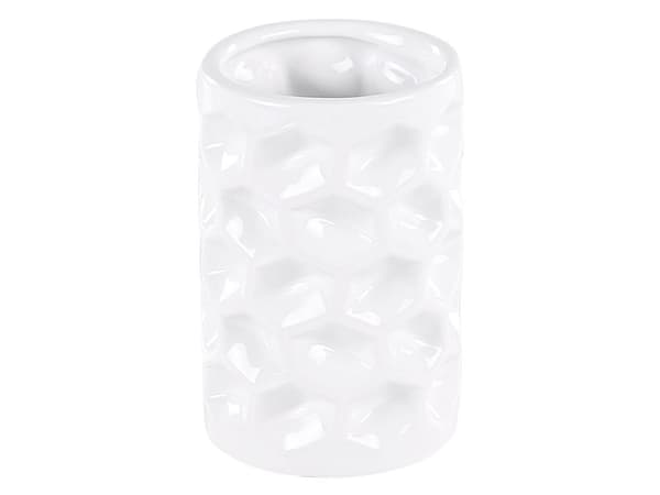 Badeværelsestilbehør Sæt hvid blank Keramik krus toiletbørste børsteholder sæbedispenser skål bikage mønster Minimalistisk skandinavisk design