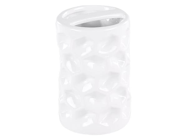 Badeværelsestilbehør Sæt hvid blank Keramik krus toiletbørste børsteholder sæbedispenser skål bikage mønster Minimalistisk skandinavisk design