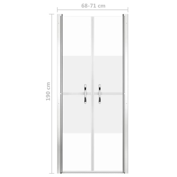 vidaXL Dusjdør halvfrostet ESG 71x190 cm