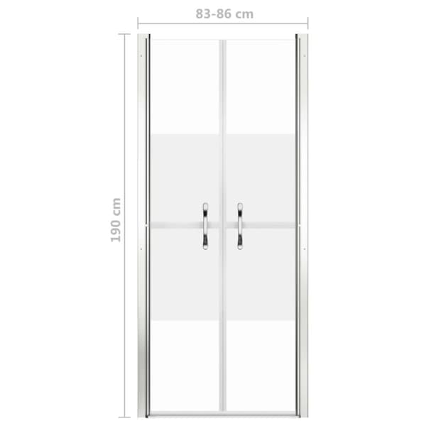 vidaXL Dusjdør halvfrostet ESG 86x190 cm