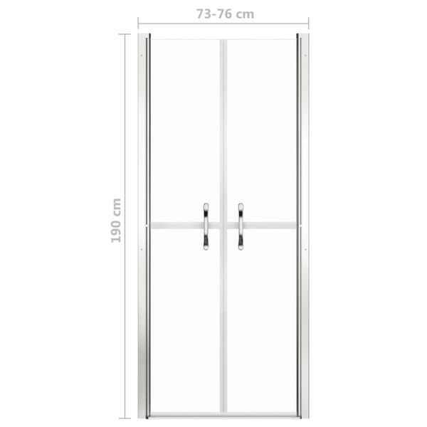 vidaXL brusedør 76x190 cm klart sikkerhedsglas