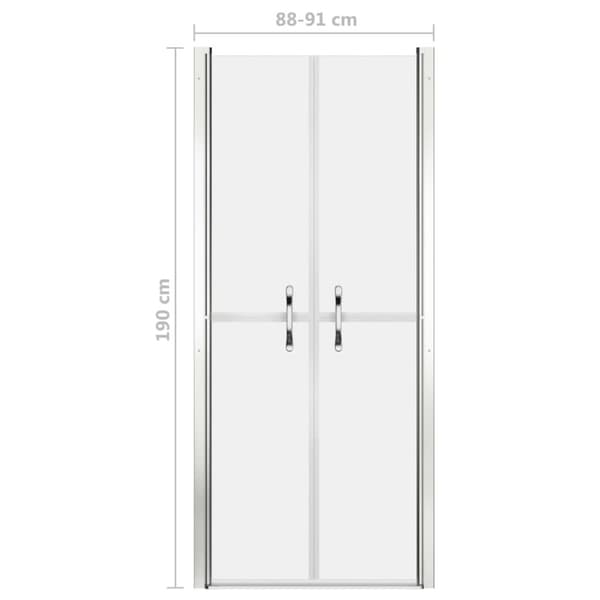 vidaXL Dusjdør frostet ESG 91x190 cm