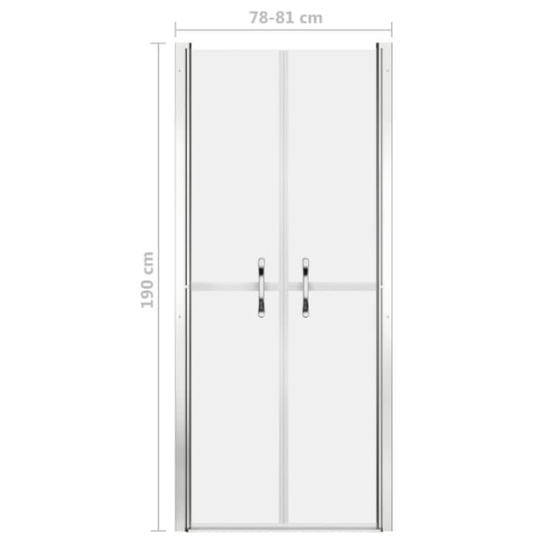 vidaXL brusedør 81x190 cm matteret sikkerhedsglas