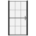 Miniatyrbild 3 av 5: vidaXL Duschdörr härdat glas 100x178 cm svart