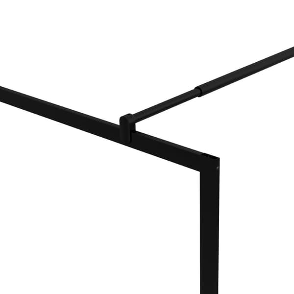 vidaXL bruseafskærmning 100x195 cm hærdet glas sort
