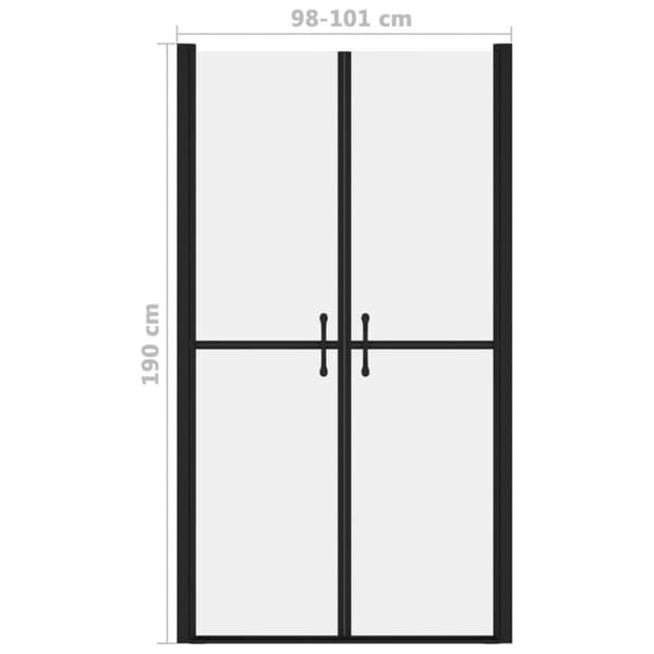 vidaXL Dusjdør frostet ESG (98-101)x190 cm