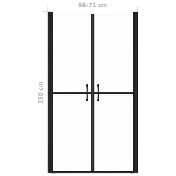 vidaXL Dusjdør klar ESG (68-71)x190 cm
