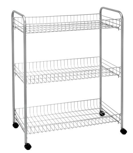 förvaringsvagn Grande 84 x 64 cm stål vit