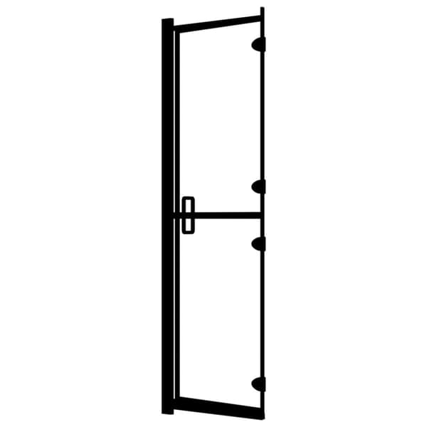 vidaXL foldbar brusekabine 100x140 cm sikkerhedsglas sort