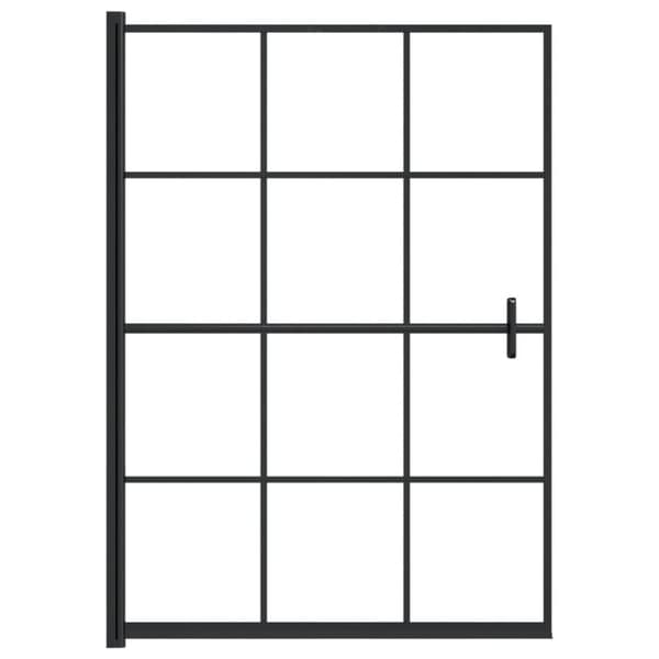 vidaXL Dusjdør ESG 100x140 cm svart