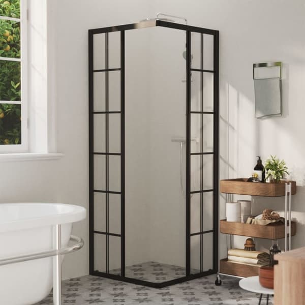 vidaXL brusekabine 80x80x180 cm sikkerhedsglas
