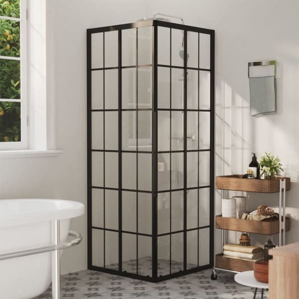 vidaXL brusekabine 80x80x180 cm sikkerhedsglas