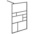 Miniatyrbillede 4 af 6: vidaXL brusevæg 115x195 cm klart sikkerhedsglas sort