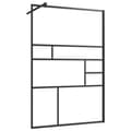 Miniatyrbillede 2 af 6: vidaXL brusevæg 115x195 cm klart sikkerhedsglas sort