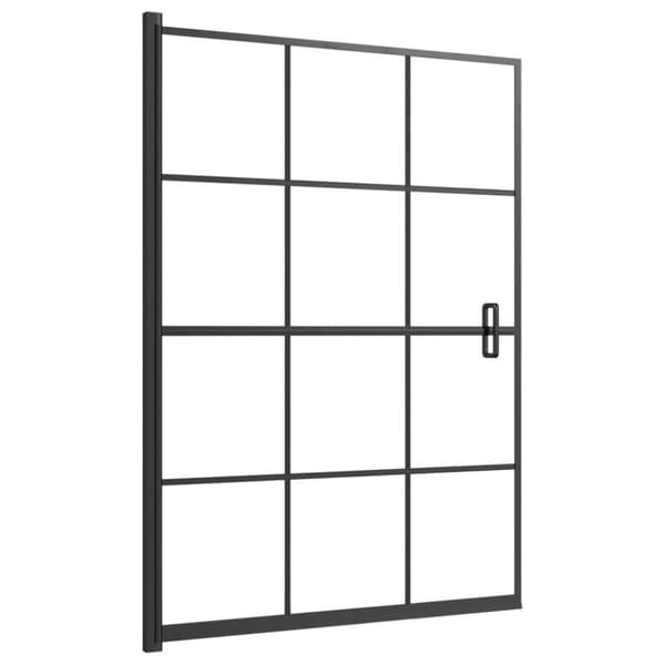 vidaXL bruseafskærmning 100x140 cm sikkerhedsglas sort