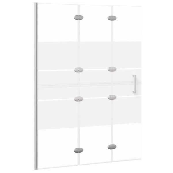 vidaXL Leddet dusjdør ESG 100x140 cm hvit