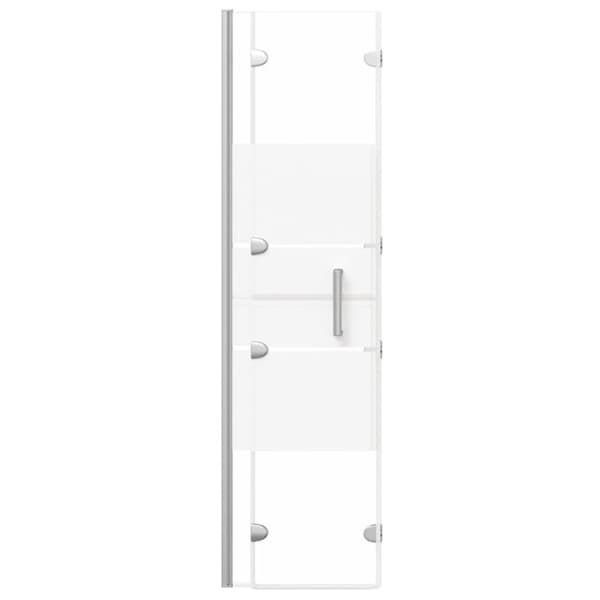 vidaXL foldbar bruseafskærmning 100x140 cm sikkerhedsglas hvid
