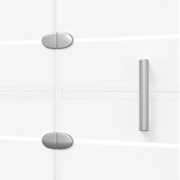 vidaXL foldbar bruseafskærmning 100x140 cm sikkerhedsglas hvid