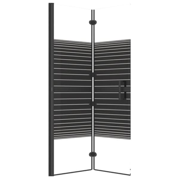 vidaXL foldbar bruseafskærmning 100x140 cm sikkerhedsglas sort