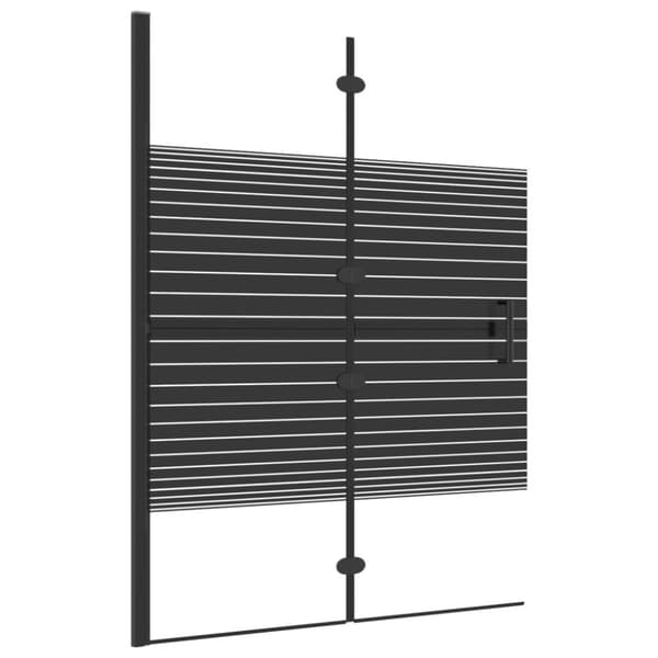 vidaXL foldbar bruseafskærmning 100x140 cm sikkerhedsglas sort