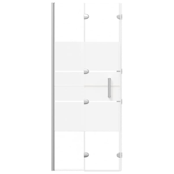 vidaXL foldbar bruseafskærmning 120x140 cm sikkerhedsglas hvid