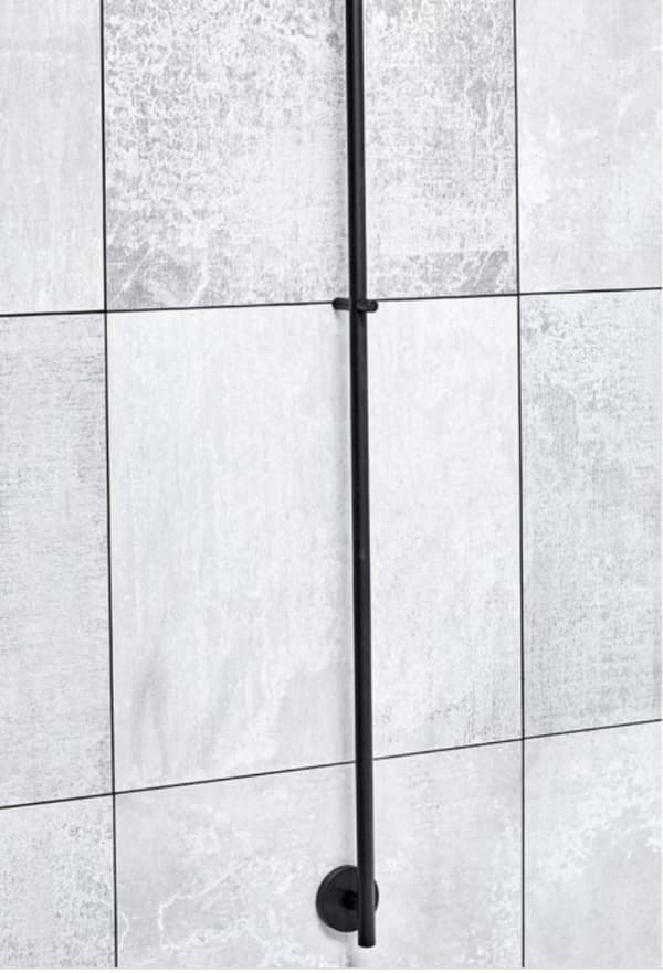 Håndklædetørrer Alterna Rod Sort Pind 151 cm