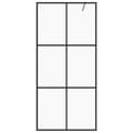 Miniatyrbillede 3 af 5: vidaXL brusevæg 90x195 cm klart sikkerhedsglas sort