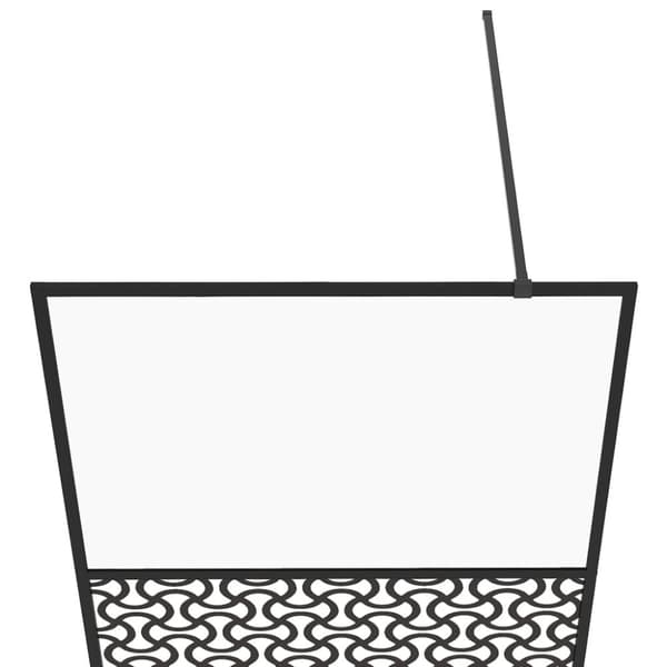 vidaXL brusevæg 100x195 cm klart sikkerhedsglas sort