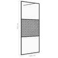 Miniatyrbillede 5 af 5: vidaXL brusevæg 100x195 cm klart sikkerhedsglas sort