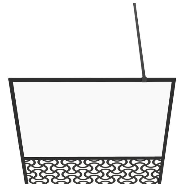 vidaXL brusevæg 80x195 cm klart sikkerhedsglas sort
