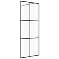 Miniatyrbillede 2 af 5: vidaXL brusevæg 115x195 cm klart sikkerhedsglas sort