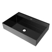 Håndvask QBad Lux 58x38 cm Børstet Sortkrom
