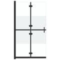 Miniatyrbild 2 av 7: vidaXL Vikbar duschvägg med halvfrostat ESG-glas 90x190 cm