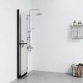 Miniatyrbilde 3 av 7: vidaXL Sammenleggbar dusjvegg med frostet ESG-glass 80x190 cm