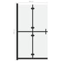 Miniatyrbilde 7 av 7: vidaXL Sammenleggbar dusjvegg med frostet ESG-glass 80x190 cm