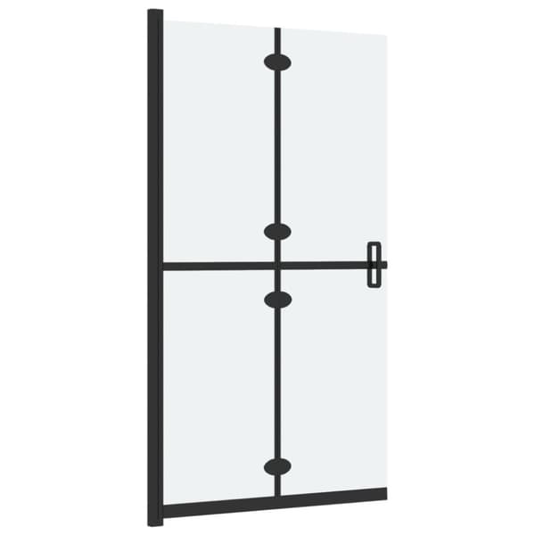 vidaXL Sammenleggbar dusjvegg med frostet ESG-glass 120x190 cm