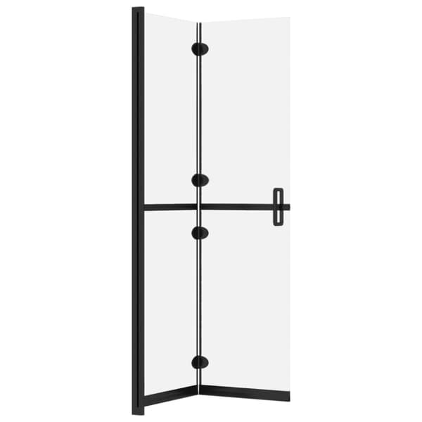 vidaXL Sammenleggbar dusjvegg med frostet ESG-glass 120x190 cm