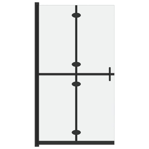 vidaXL foldbar brusevæg 100x190 cm matteret sikkerhedsglas