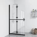 Miniatyrbillede 1 af 7: vidaXL foldbar brusevæg 100x190 cm transparent sikkerhedsglas