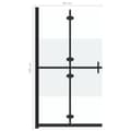 Miniatyrbillede 7 af 7: vidaXL foldbar brusevæg 90x190 cm halvt matteret sikkerhedsglas