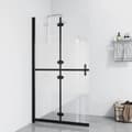 Miniatyrbillede 1 af 7: vidaXL foldbar brusevæg 90x190 cm halvt matteret sikkerhedsglas